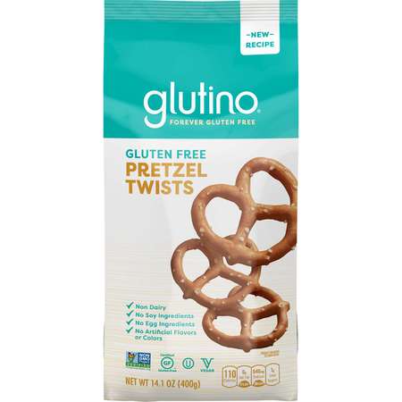 GLUTINO Glutino Gluten Free Pretzel Twist Family Pack 14.1 oz. Bag, PK12 7852304006